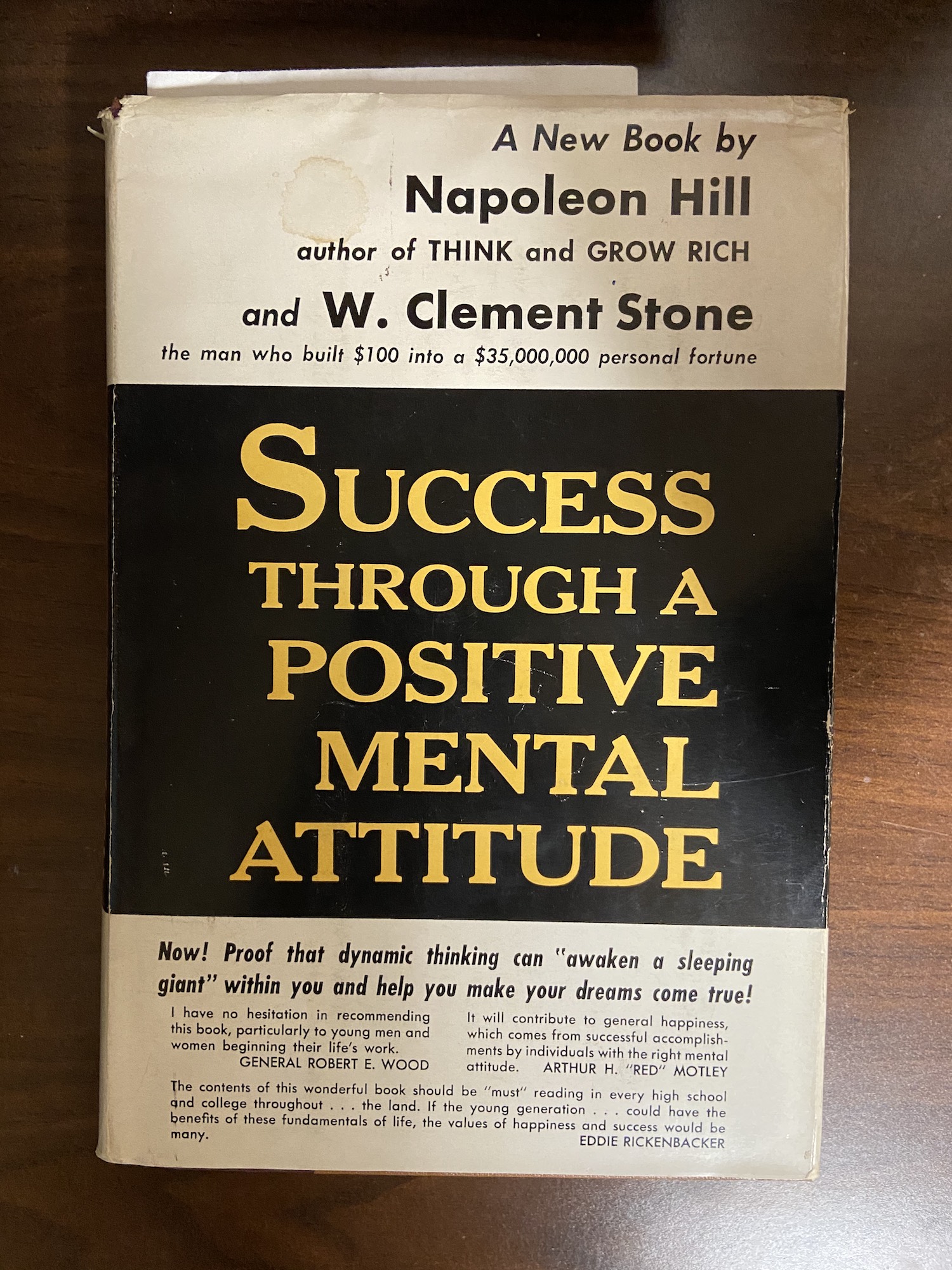 The cover of Success Through a Positive Mental Attitude.