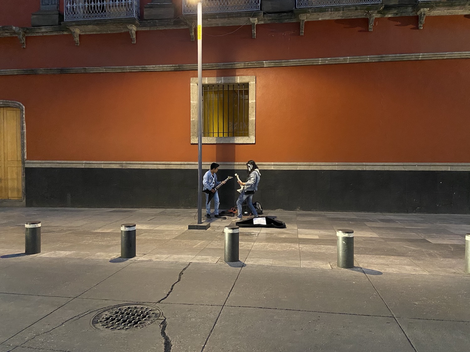 Young street musicians in Mexico City.