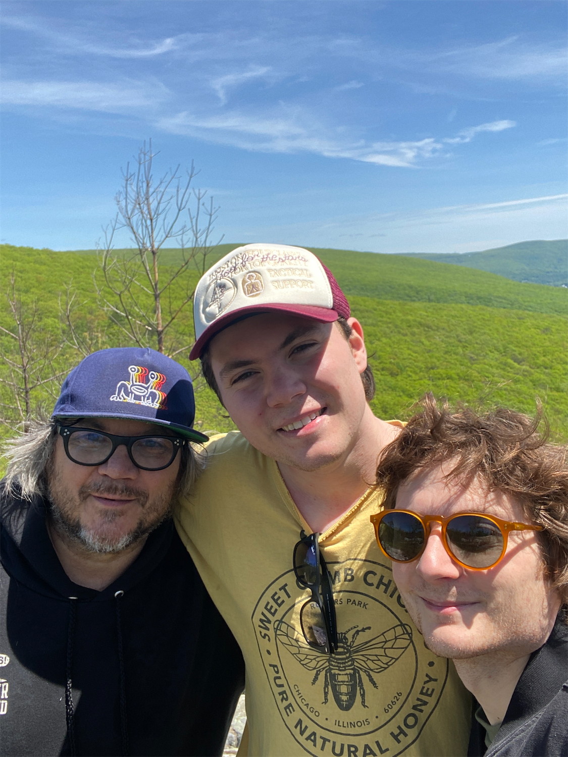 Dad, Sammy and me hiking in Massachusetts.